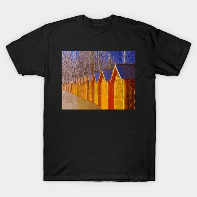 Wooden houses T-Shirt by NxtArt